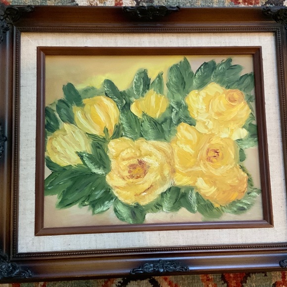 ✨SOLD✨Vintage Floral Original Oil Painting - Picture 2 of 8